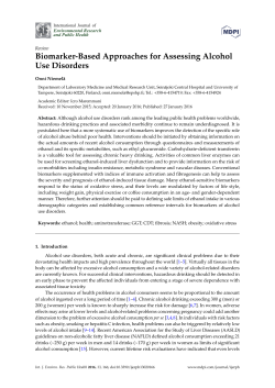 Biomarker-Based Approaches for Assessing Alcohol Use
