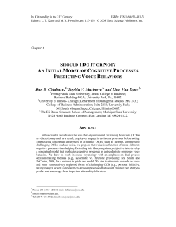 should i do it or not? an initial model of cognitive processes