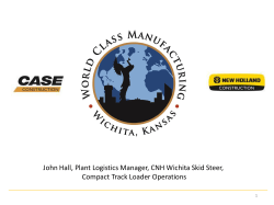 John Hall, Plant Logistics Manager, CNH Wichita Skid Steer