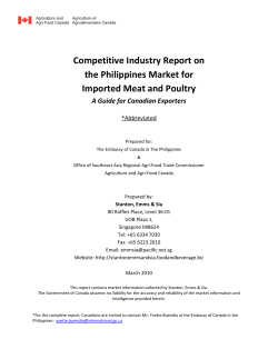 Competitive Industry Report on the Philippines Market for