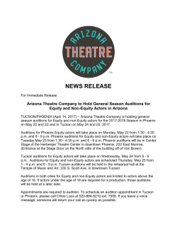 arizona theatre company to hold general season auditions for equity