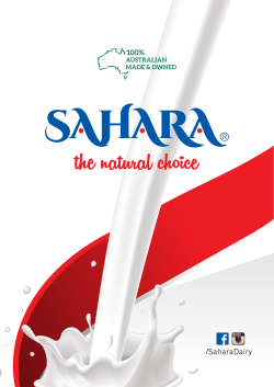 Sahara Dairy Product Catalogue