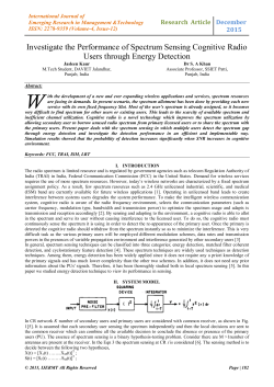 Investigate the Performance of Spectrum Sensing