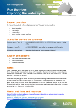 Activity station 4 &mdash; water under the ground - Murray