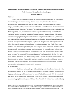 Comparison of the flow hydraulics and bedload