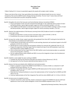 Peer Action Team 2015 Goals TriWest Finding CO 2.5: Access to