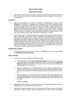 MACCA`S EMOJI GAME CONDITIONS OF ENTRY 1. Information on