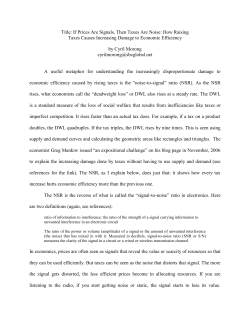 If Prices Are Signals, Then Taxes Are Noise: How