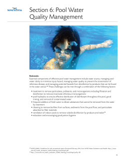 Section 6: Pool Water Quality Management