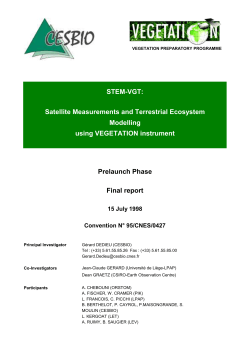 6. Assimilation of remotely sensed measurements