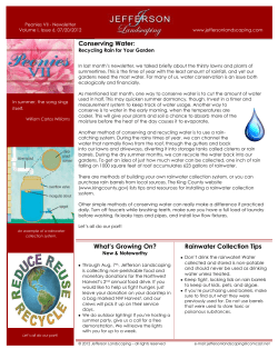 Conserving Water: What`s Growing On? Rainwater Collection Tips
