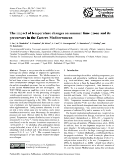 The impact of temperature changes on summer time ozone and its