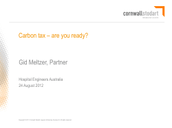 Carbon tax - Institute of Hospital Engineering, Australia