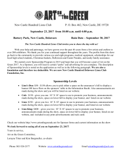 2017 Sponsor Application