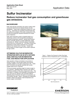Sulfur Incinerator