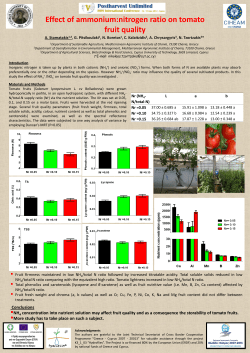 Conclusions concentration into nutrient solution may affect fruit