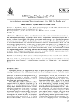 15 since 1961 BALTICA Volume 30 Number 1 June 2017: 15&ndash;22