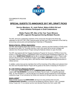 special guests to announce 2017 nfl draft picks