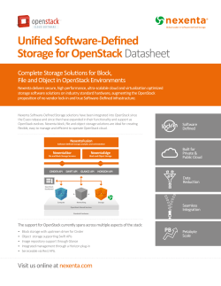 Unified Software-Defined Storage for OpenStack Datasheet