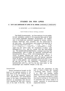 Studies on fish lipids. Pt. 2. Fatty acid composition of lipids of oil