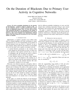On the Duration of Blackouts Due to Primary User Activity in
