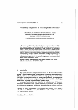 Frequency assignment in cellular phone networks