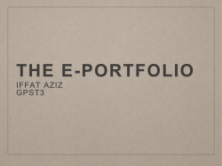 THE E-PORTFOLIO