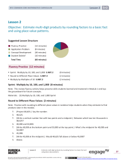 Grade 5 Mathematics Module 2, Topic A, Lesson 2