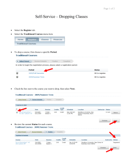 SelfService Guide-Dropping a Course