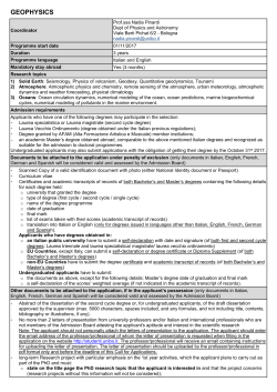 PhD Programme Table