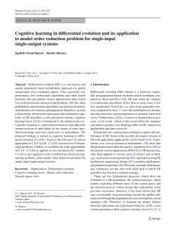 Cognitive learning in differential evolution and its application to