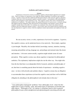 Aesthetics and Cognitive Science