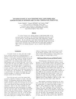 On Manufacture of Heat-Resisting Steel Containing High