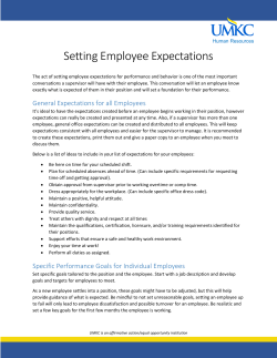 Setting Employee Expectations