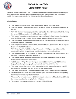 Rules Of Competition - United Soccer Clubs