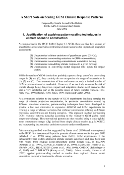 A Short Note on Scaling GCM Climate Response Patterns