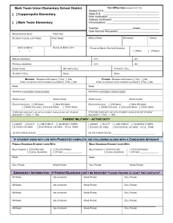 parent or guardian - Mark Twain Union Elementary School District