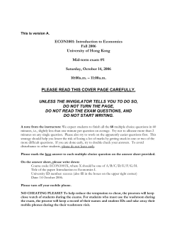 ECON1001: Introduction to Economics Fall 2006 - Ka
