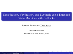 Specification, Verification, and Synthesis using Extended State