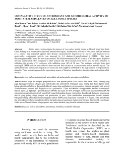 COMPARATIVE STUDY OF ANTIOXIDANT AND ANTIMICROBIAL