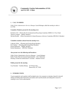 First part of name - Morrisville Community Garden