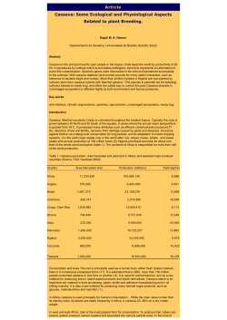 Some Ecological and Physiological Aspects