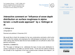 Influence of snow depth distribution on surface roughness in alpine