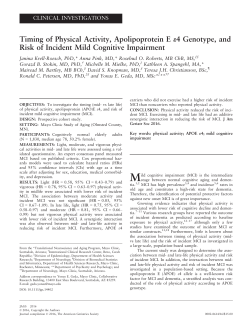 4 Genotype, and Risk of Incident Mild Cognitive Impairment
