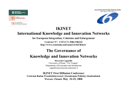 Demand orientation - IKINET - International Knowledge and
