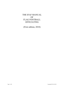 Manual of Flag Football Officiating