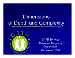 Dimensions of Depth and Complexity