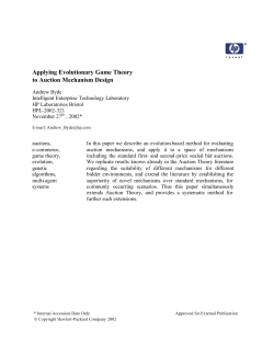 Applying Evolutionary Game Theory to Auction Mechanism Design