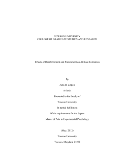 TOWSON UNIVERSITY COLLEGE OF GRADUATE - MD-SOAR