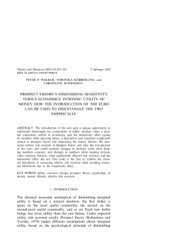 Prospect-Theory`s Diminishing Sensitivity versus Economics